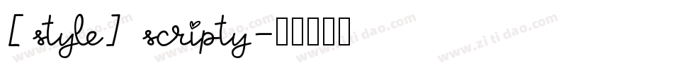 [style] scripty字体转换